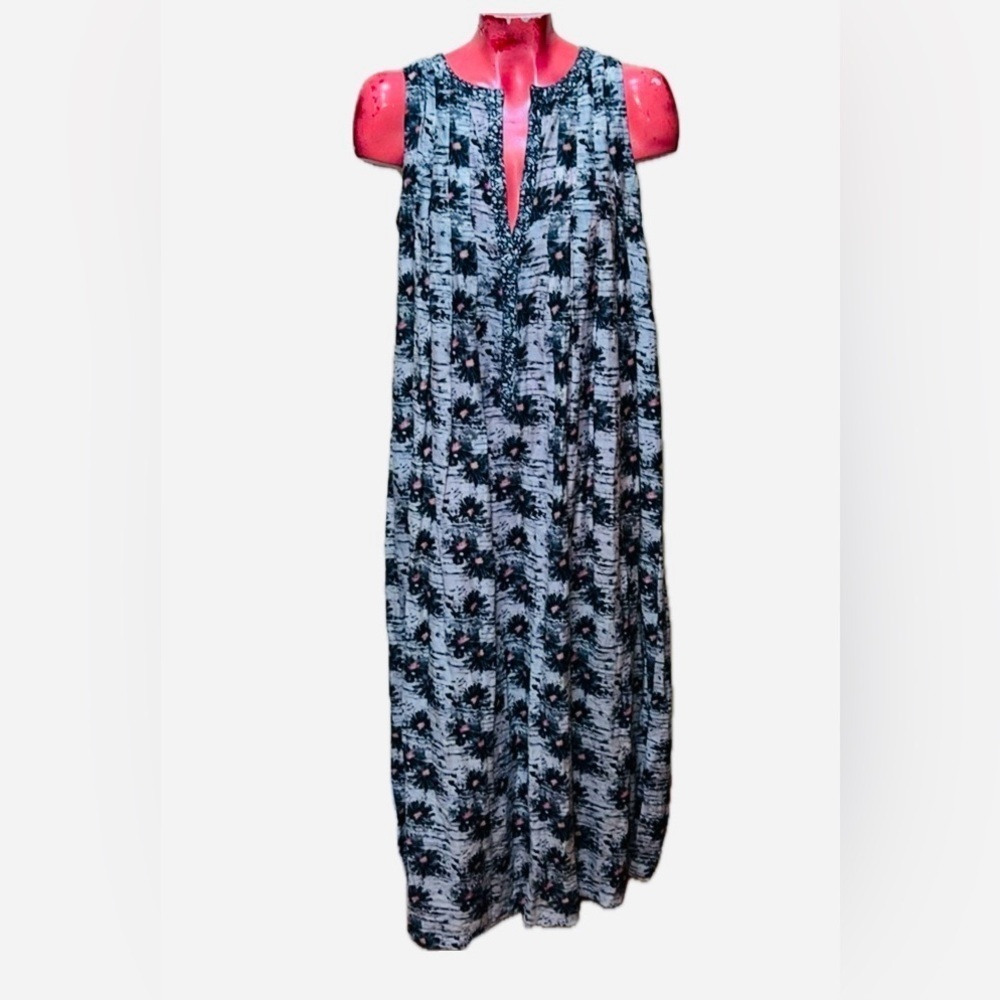 Stevie Howell luxury cotton silk small medium maxi dress - Picture 4 of 4